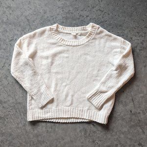 White Soft Knit Gap Chenille Sweater